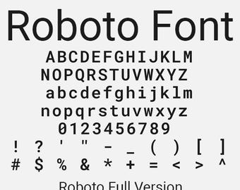 Roboto Family Font Pack ZIP | Roboto Font Family Completa Descarga Digital Instantánea Tipografía Sans Serif Profesional Web UI Branding
