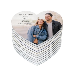 Custom Photo Wedding Magnets - Personalized Wedding Favor Magnets for Guests, Bulk Orders