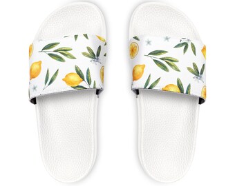 Fun And Fresh Lemon Youth PU Slide Sandals