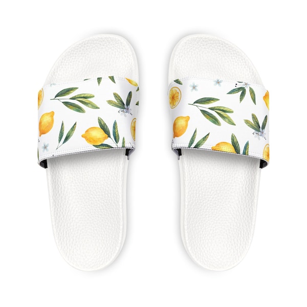 Fun And Fresh Lemon Youth PU Slide Sandals