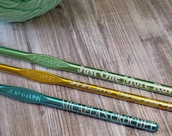 Crochet Hook, Custom Laser Engraved Crochet Hooks: Personalize Your Crochet Experience, Mother's Day, Christmas, Personalized Gift