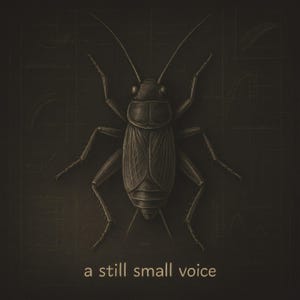 Still Small Voice Ceramic Tile | Field Cricket Naturalist Art | 1 Kings 19:12 Christian Gift
