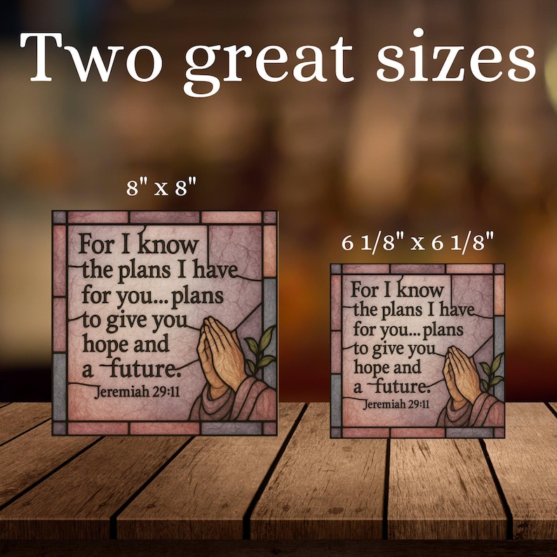 Jeremiah 29 11 Bible Verse Ceramic Art Tile Christian Decor Bookshelf ...