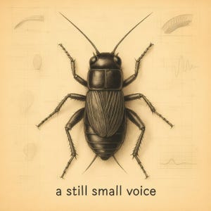 Still Small Voice Ceramic Tile | Field Cricket Naturalist Art | 1 Kings 19:12 Christian Gift