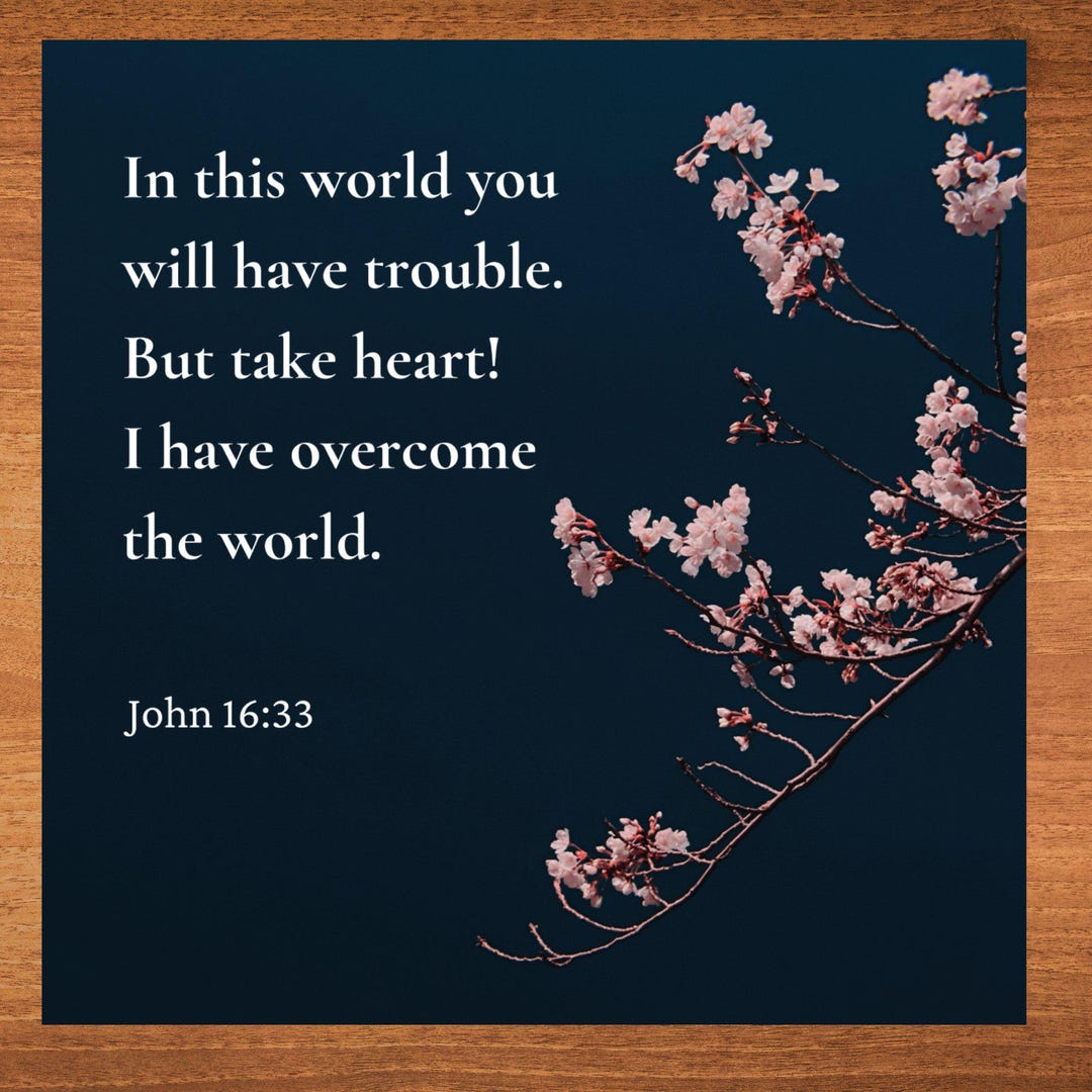 John 16 33 Bible Verse Ceramic Art Tile Christain Faith Encouragement ...
