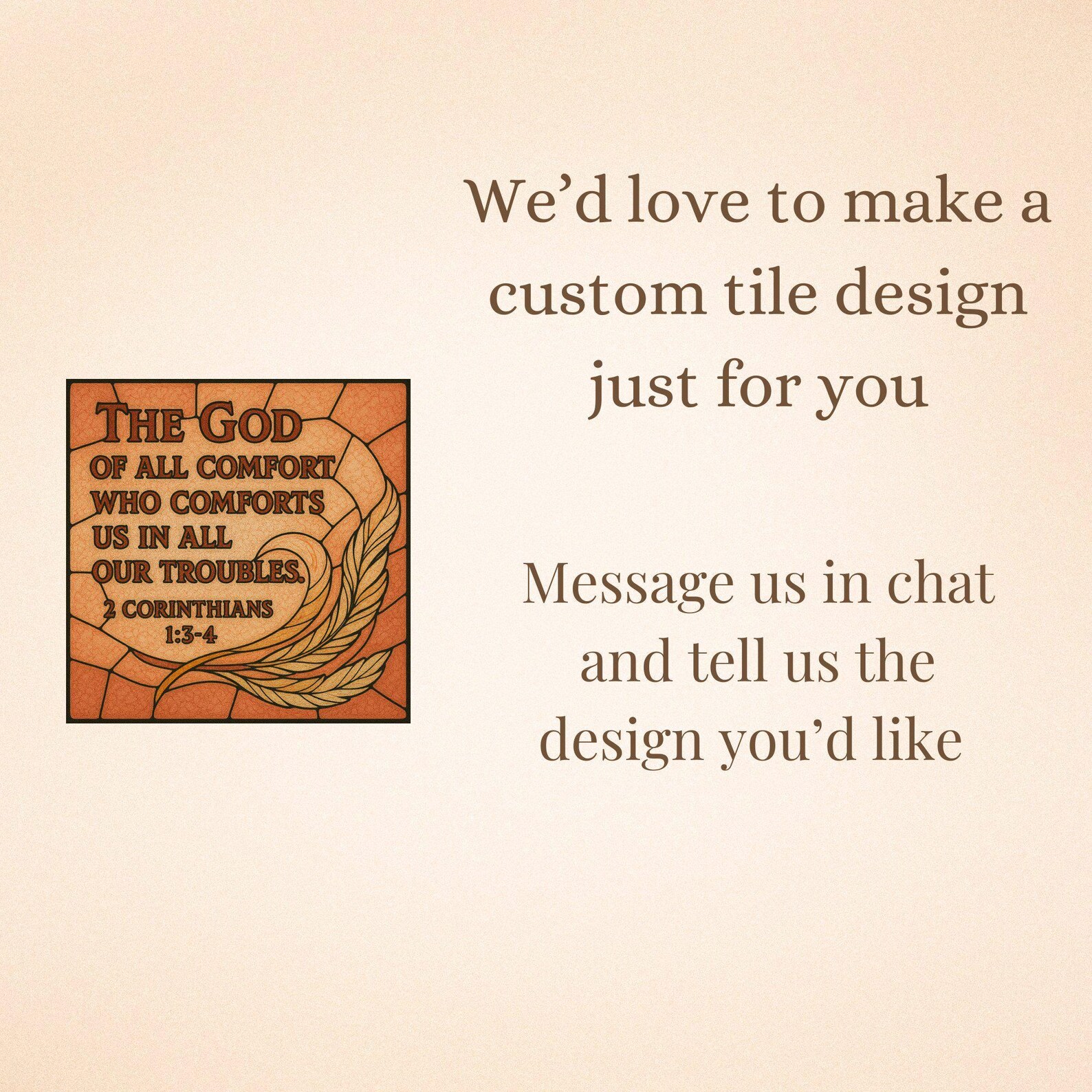 2 Corinthians 1 3-4 Bible Verse Ceramic Art Tile Christian Decor ...