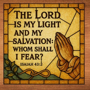 Isaiah 43 2 Bible Verse Ceramic Art Tile Christian Decor Bookshelf Wall Art Gift for Friend Husband Wife Parent Child