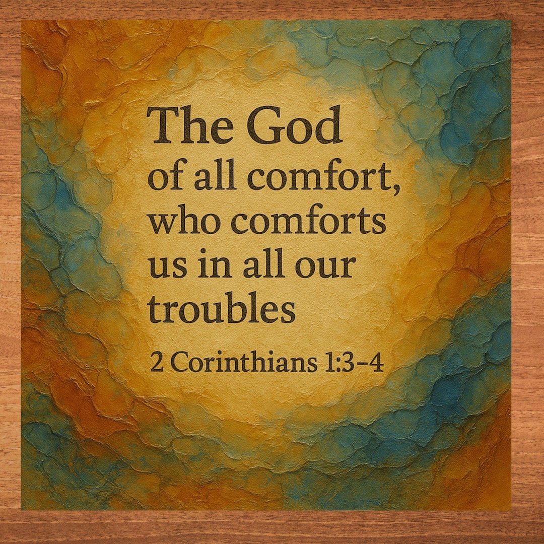 2 Corinthians 1 3-4 Bible Verse Ceramic Art Tile Christian Decor ...
