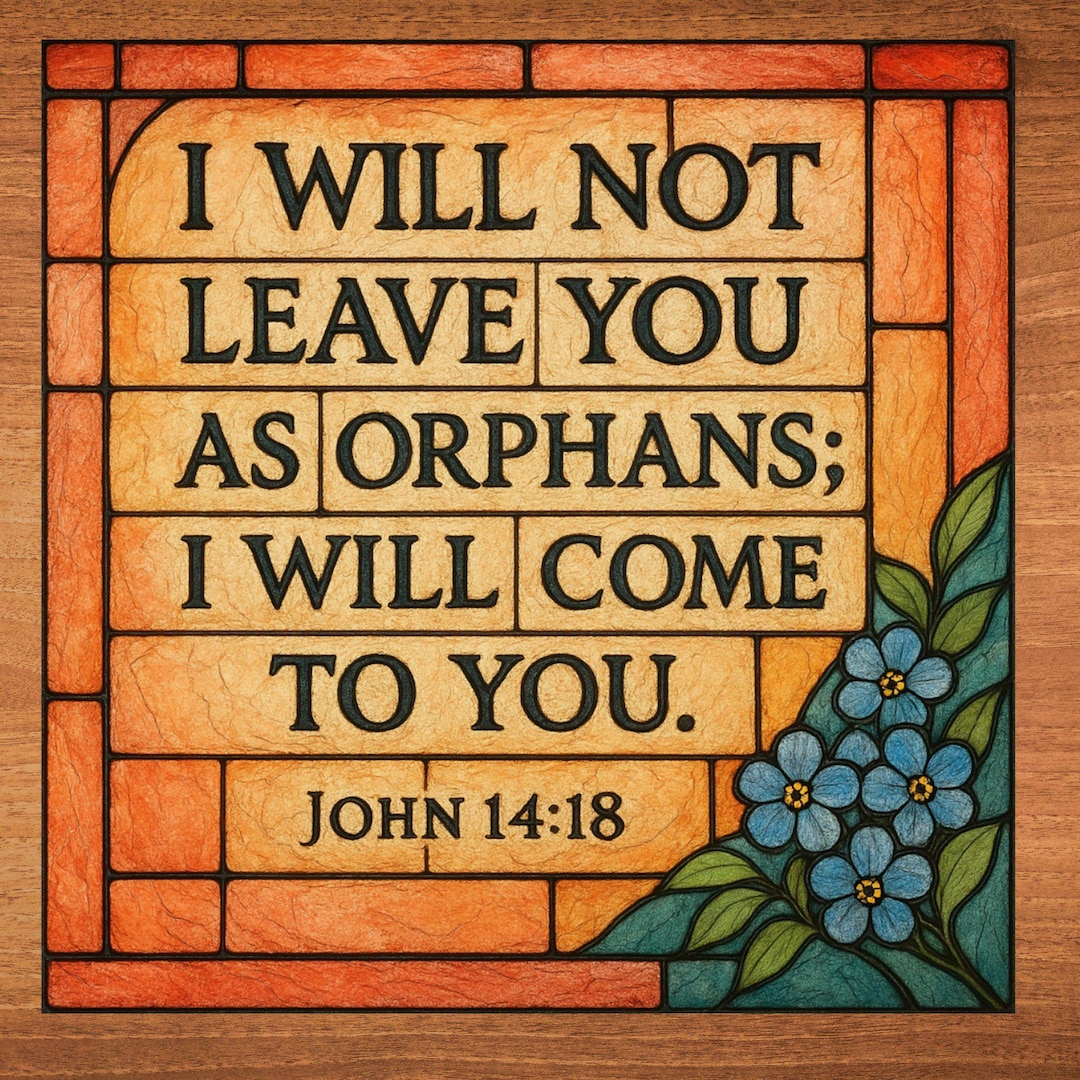 John 14 18 Bible Verse Ceramic Art Tile Christian Decor Bookshelf Wall john-14-18-bible-verse-ceramic-art-tile-christian-decor-bookshelf-wall