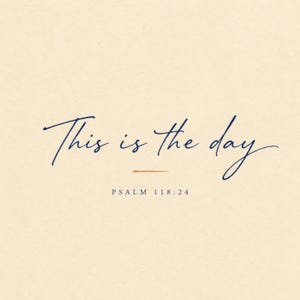 This Is the Day Ceramic Tile | Psalm 118:24 | Handwritten Scripture Encouragement Gift
