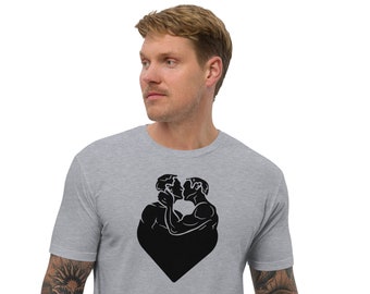 Fitted - Two Hearts As One - Men's T-shirt