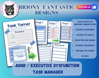 ADHD Task Planner Printable | Focus & Breaks Worksheet (PDF)