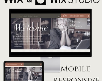Elegant Website Template | Wix Business Website | Wix Studio Template | Business Website Template | Pastel Website Template | E-Commerce