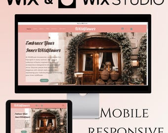 Webbplatsmall för Wildflower | Wix företagswebbplats | Wix Studio-mall | Webbplatsmall för företag | Webbplatsmall i pastellfärg | E-handel