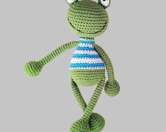 Sweater Hopper - Schema all'uncinetto per maglione a forma di rana - PDF digitale - Termini in inglese e negli Stati Uniti - Fai da te