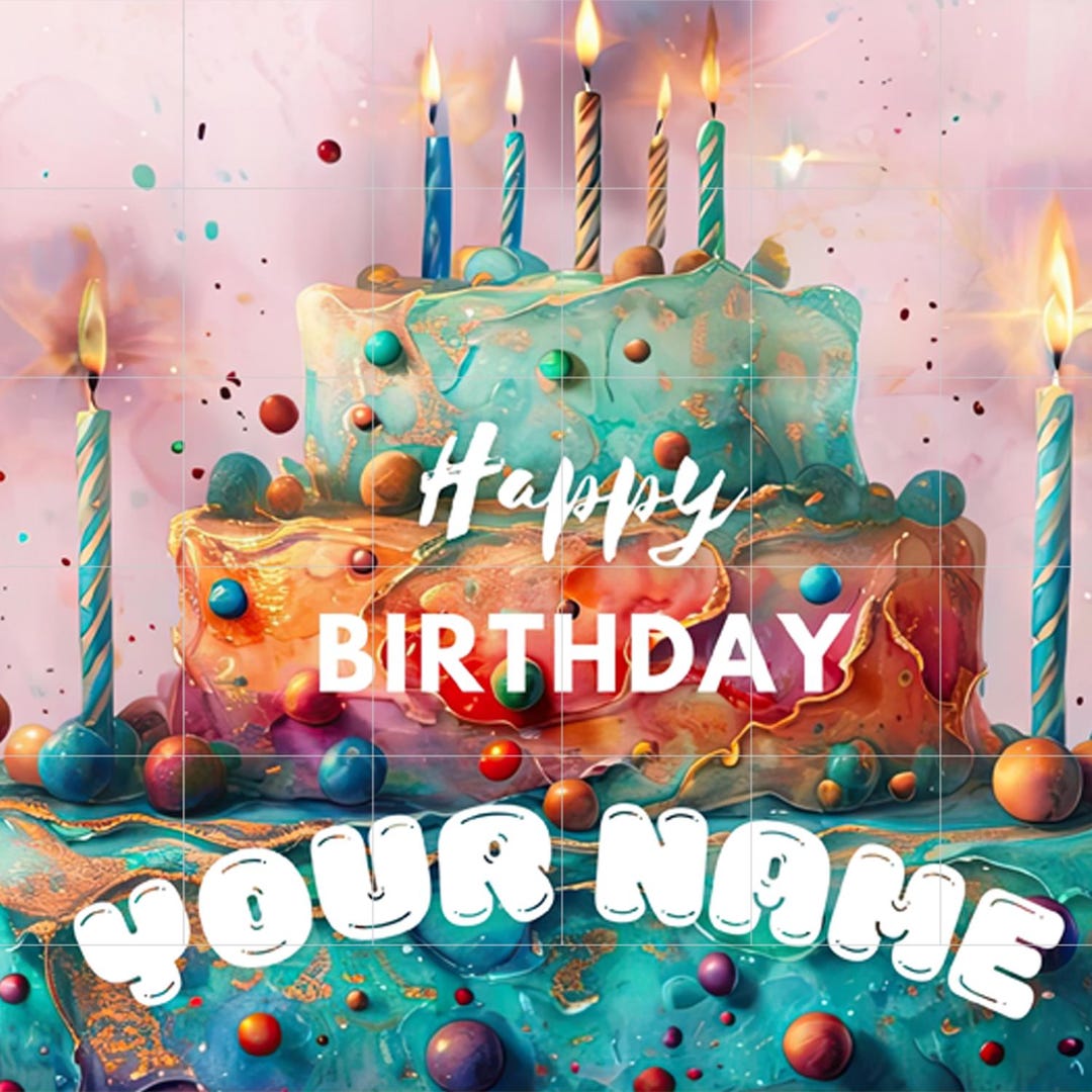 Birthday Tv Art Screensaver Digital Frame Tv Background Custom Name