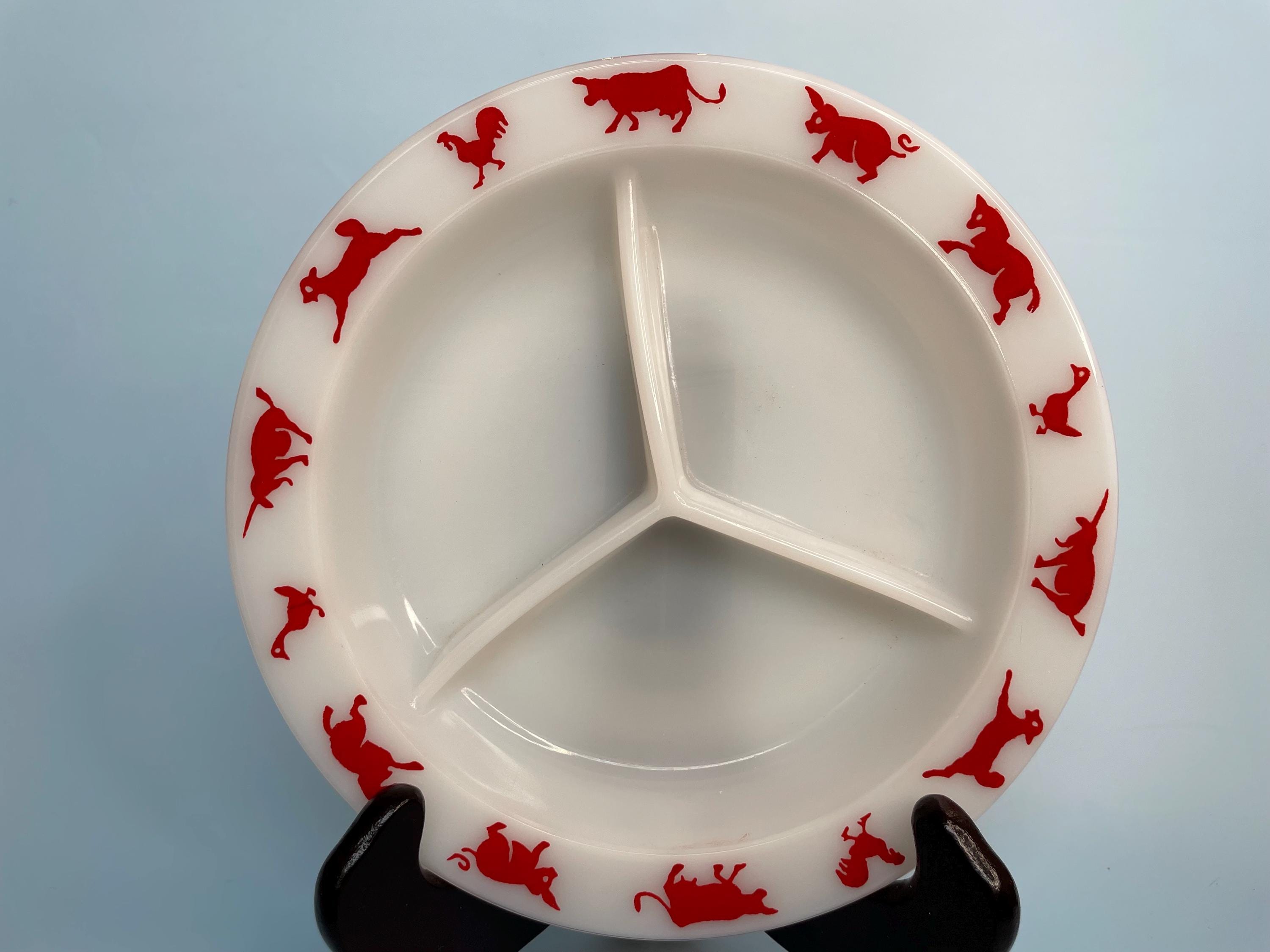 Vintage Kids Divided Plates - Etsy