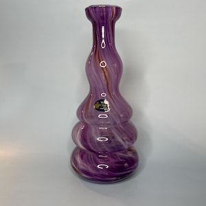 Murano Glass Purple Vase - Etsy