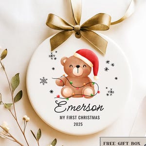 Personalized Baby&#39;s First Christmas Ornament: Custom Holiday Keepsake