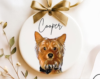 Personalized Pet Photo Ornament: Custom Dog & Cat Memorial Gift