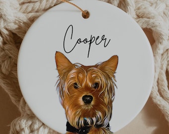 Personalized Pet Photo Ornament: Custom Dog & Cat Memorial Gift