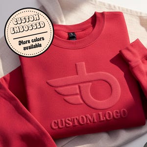Custom Puff Vinyl Logo Sweatshirt, Business Logo Hoodie, Brand Logo Crewneck, Your Design Here, Team Logo Shirt, Custom Company Logo Gift