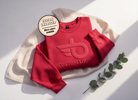 Custom Puff Vinyl Logo Sweatshirt, Business Logo Hoodie, Brand Logo Crewneck, Your Design Here, Team Logo Shirt, Custom Company Logo Gift