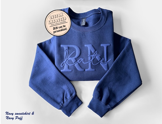 Custom Nurse Puff vinyl Sweatshirt, Nursing Student,  RN Nurse Gift, Nursing hoodie, Nurse Graduation Gift, NICU Nurse, Nurse appreciation