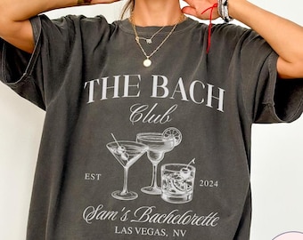 Custom luxury bridal shower shirt, Social Club Bach shirt, The Bach Club Bachelorette Party Shirts, Cocktail Social Club, Custom Name bach