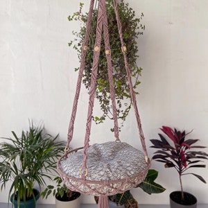 Hamaca para gatos, Columpio para gatos, Decoración de pared, Columpio de macramé, Hamaca para mascotas, Soportes para mascotas, Macramé.