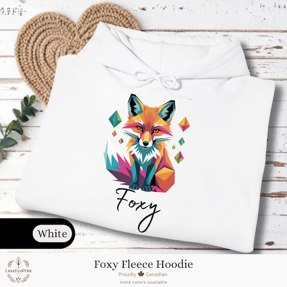 Foxy Fleece Hoodie | Classic Unisex Fit Pullover, Warm and Cozy Sweatshirt