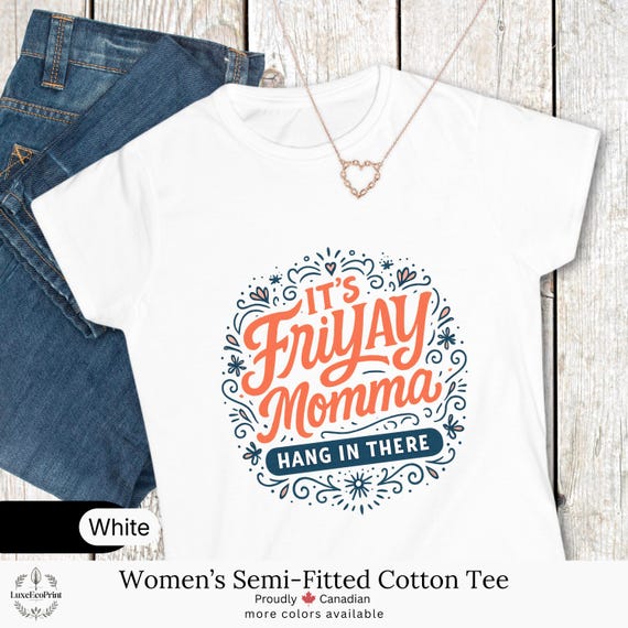 Women’s Semi-Fitted Cotton T-Shirt | Weekend Vibes Funny Motivational Quote Tee