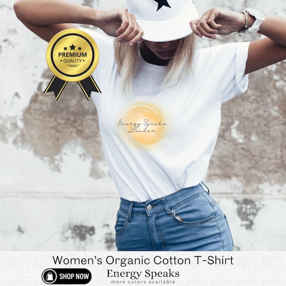 Organic Cotton Women's Shirt - 'Energy Speaks Louder' Print