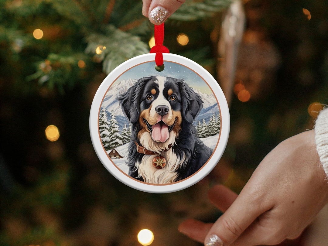 Bernese Mountain Dog Ornaments Dog Christmas Ornament Bid - Etsy