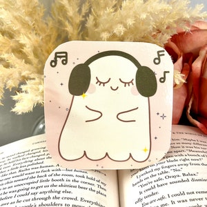 Cute Ghost Bookmarks, Ghost Bookmark, Bookish Gift, Funny Ghost, Cute Bookmark Gift, Flower Ghost Bookmark, Book Lover Gift, Spooky for Her