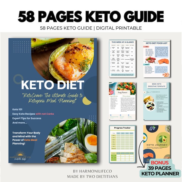 The Complete Guide to Keto Diet Keto Planner Keto Grocery List Printable Keto Food List Keto Tracker Menu Planner Keto Plan for Weight Loss