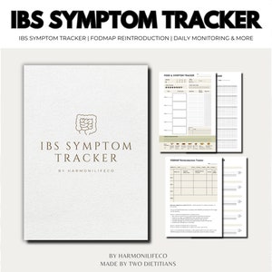 IBS Symptom Tracker, Digestive Diary, Wellness Through IBS Tracking, Irritable Bowel Syndrome Log, Low FODMAP Food Symptoms,Food Intolerance