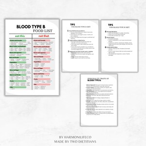 Blood Type B Diet Food List Blood Group B Food Chart Grocery List Type ...
