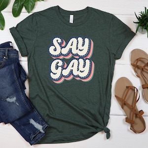 Say Gay T-Shirt, Queer Shirt, Lgbtq Gift, Pride Month, I Just Look Straight Tee, Funny Gay Shirt, Trans Gift, Bisexual Shirt