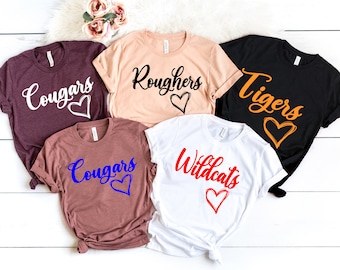 Team Mascot Shirt, Favorite Team Player Shirt, Custom Mascot Shirts, Custom School Team Shirt, School Spirit Shirt, Game Day Shirt