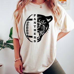 Panthers Custom Football shirt,Football mom Shirt,Football team Shirt,Panthers Shirt, School Spirit Shirt,High School Tee, football Team tee