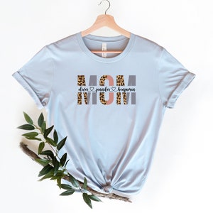 Leopard Print Personalized Mom Shirt,Custom Mom Shirt With Kids Names, Gift For Mom, Custom Kid&#39;s Names Mom Shirt,