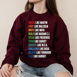 I have a dream Sweatshirt,Martin Luther KingJr Sweatshirt,Dream Like Martin Sweatshirt,Black History Sweatshirt,African American Sweatshirt,