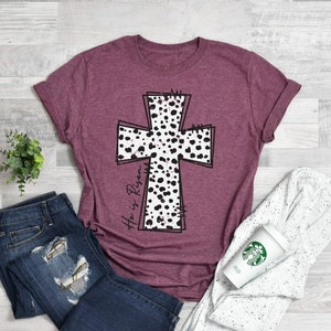 Dalmatian Cross Hi is Risen,Easter Shirt,Christian Easter Outfit,Bible Verse Tee,Gift For Christian,Jesus Shirt,Christian Apparel,Faith tee
