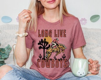 Long Live Cowboys Shirt, Comfort Colors Western Tee, Western Shirt, Trendy Cowgirl Shirt, Cowgirl Shirt, Oversized Tee, Country Music Shirt