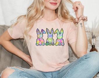 Three Bunnies Easter Shirt,Easter Peeps Shirt,Watercolor Easter Peeps Tee,Peeps Squad Shirt,Cute Easter Gift
