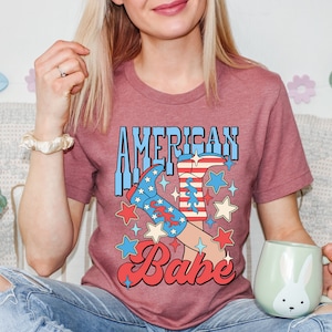 American Babe T-shirt, Western Girls 4th Of July Tee Shirt,Cowgirl Boots Babe American Girl Gifts,Cute 4th of July, Fourth of July Girl