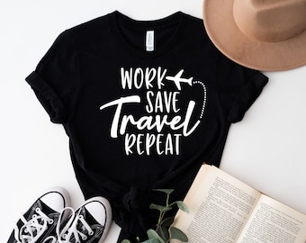Air Traveler Shirt,Airplane Travel Shirt,Vacay Mode,Gift for Vacation,Work Save Travel Repeat Shirt,