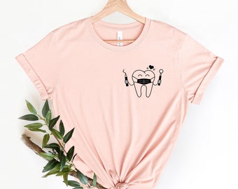 Dental shirt, Dental Assistant Tee, Dentist Tooth Shirt,Dentist Gift,,Dentist Pocket Design shirt, Dental Hygienist Shirt, Dental Student,