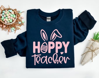 Hoppy Teacher Shirt, Teacher Bunny shirt, Teacher Easter shirt,Teacher Easter Shirt,Teacher Easter Gifts